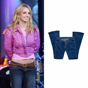 Low Rise 3-Button Bootcut Jeans As Seen On Britney Spears